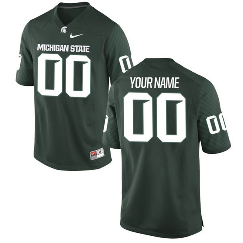 Michigan State Spartans Customized College Football Limited Jersey  Green